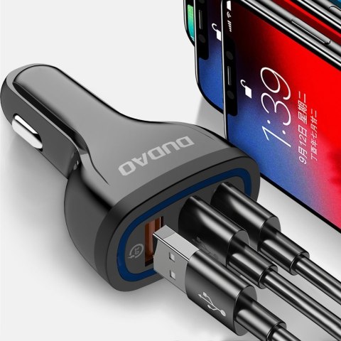 Ładowarka samochodowa 3x USB Quick Charge 3.0 QC3.0 2.4A 18W czarny Ładowarka samochodowa 3x USB Quick Charge 3.0 QC3.0 2.4A 18W czarny