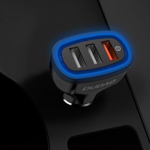 Ładowarka samochodowa 3x USB Quick Charge 3.0 QC3.0 2.4A 18W czarny Ładowarka samochodowa 3x USB Quick Charge 3.0 QC3.0 2.4A 18W czarny