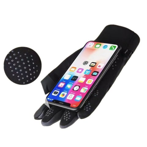 Rękawiczki dotykowe do telefonu sportowe wiatroszczelne męskie szare Rękawiczki dotykowe do telefonu sportowe wiatroszczelne męskie szare