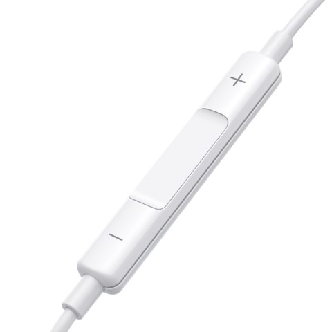Słuchawki przewodowe douszne mini jack 3.5mm z pilotem sterowania białe Słuchawki przewodowe douszne mini jack 3.5mm z pilotem sterowania białe