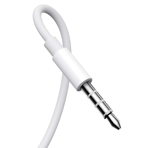 Słuchawki przewodowe douszne mini jack 3.5mm z pilotem sterowania białe Słuchawki przewodowe douszne mini jack 3.5mm z pilotem sterowania białe