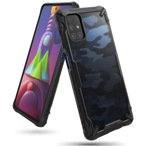 Wytrzymałe wzmacniane etui do telefonu GALAXY M51 FUSION X CAMO czarny Wytrzymałe wzmacniane etui do telefonu GALAXY M51 FUSION X CAMO czarny