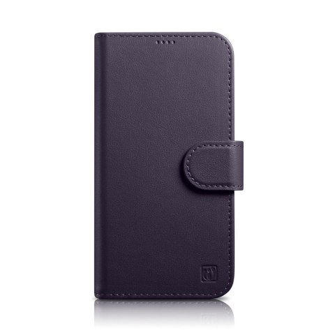 2w1 etui skórzany pokrowiec z klapką iPhone 14 Anti-RFID Wallet Case ciemnofioletowy 2w1 etui skórzany pokrowiec z klapką iPhone 14 Anti-RFID Wallet Case ciemnofioletowy