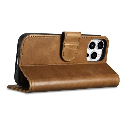 2w1 etui skórzany pokrowiec z klapką iPhone 14 Pro Max Anti-RFID Oil Wax Wallet Case jasno-brązowy 2w1 etui skórzany pokrowiec z klapką iPhone 14 Pro Max Anti-RFID Oil Wax Wallet Case jasno-brązowy
