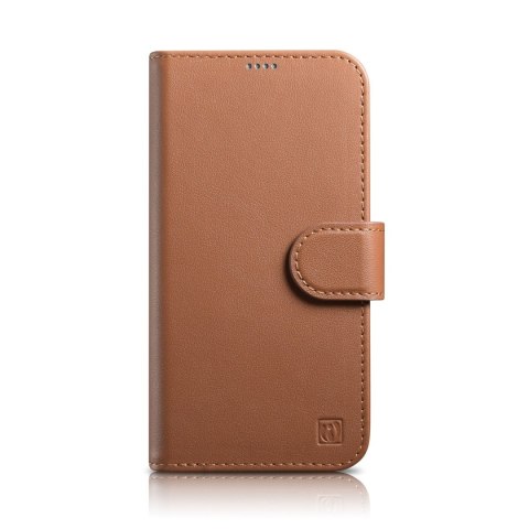 2w1 etui skórzany pokrowiec z klapką iPhone 14 Pro Max Anti-RFID Wallet Case brązowy 2w1 etui skórzany pokrowiec z klapką iPhone 14 Pro Max Anti-RFID Wallet Case brązowy