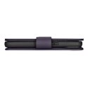 2w1 etui skórzany pokrowiec z klapką iPhone 14 Pro Max Anti-RFID Wallet Case ciemnofioletowy