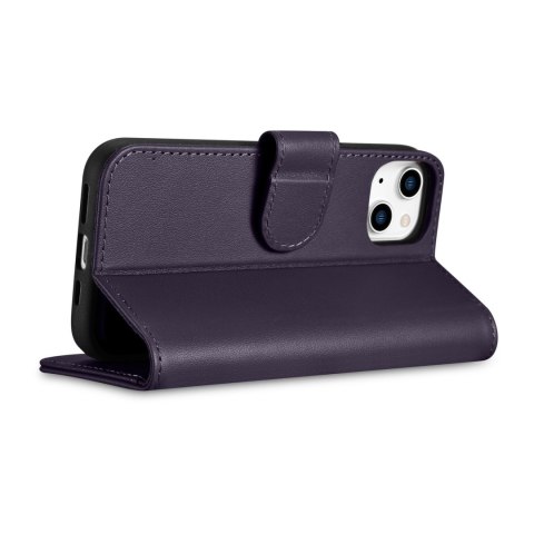 2w1 etui skórzany pokrowiec z klapką iPhone 14 Pro Max Anti-RFID Wallet Case ciemnofioletowy 2w1 etui skórzany pokrowiec z klapką iPhone 14 Pro Max Anti-RFID Wallet Case ciemnofioletowy
