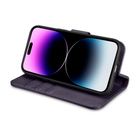 2w1 etui skórzany pokrowiec z klapką iPhone 14 Pro Max Anti-RFID Wallet Case ciemnofioletowy 2w1 etui skórzany pokrowiec z klapką iPhone 14 Pro Max Anti-RFID Wallet Case ciemnofioletowy