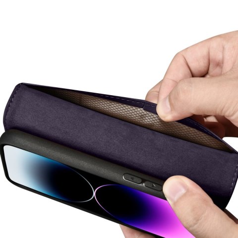 2w1 etui skórzany pokrowiec z klapką iPhone 14 Pro Max Anti-RFID Wallet Case ciemnofioletowy 2w1 etui skórzany pokrowiec z klapką iPhone 14 Pro Max Anti-RFID Wallet Case ciemnofioletowy