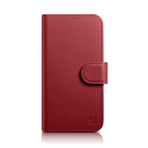 2w1 etui skórzany pokrowiec z klapką iPhone 14 Pro Max Anti-RFID Wallet Case czerwony 2w1 etui skórzany pokrowiec z klapką iPhone 14 Pro Max Anti-RFID Wallet Case czerwony