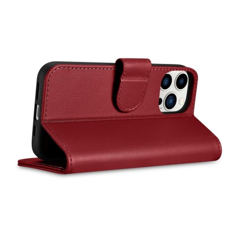 2w1 etui skórzany pokrowiec z klapką iPhone 14 Pro Max Anti-RFID Wallet Case czerwony 2w1 etui skórzany pokrowiec z klapką iPhone 14 Pro Max Anti-RFID Wallet Case czerwony