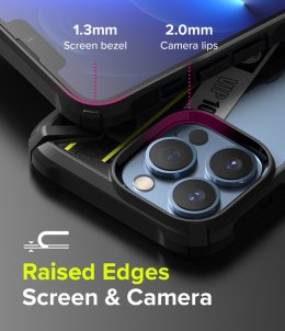 Etui pancerny pokrowiec z ramką iPhone 13 Pro Max Fusion X Design Ticket band czarny