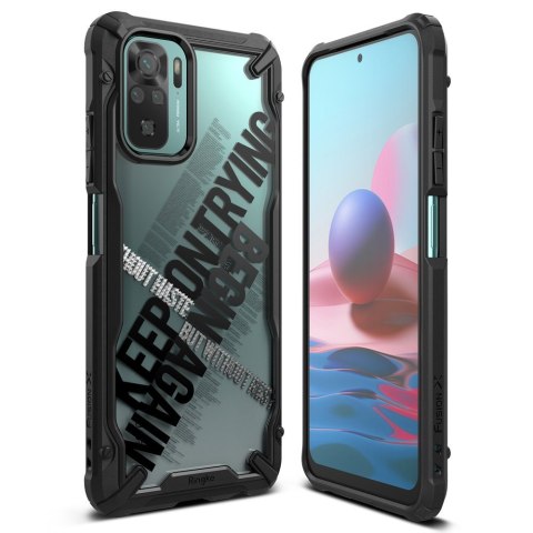 Etui pancerny pokrowiec z ramką Xiaomi Redmi Note 10 / 10S Fusion X Design Cross czarny Etui pancerny pokrowiec z ramką Xiaomi Redmi Note 10 / 10S Fusion X Design Cross czarny