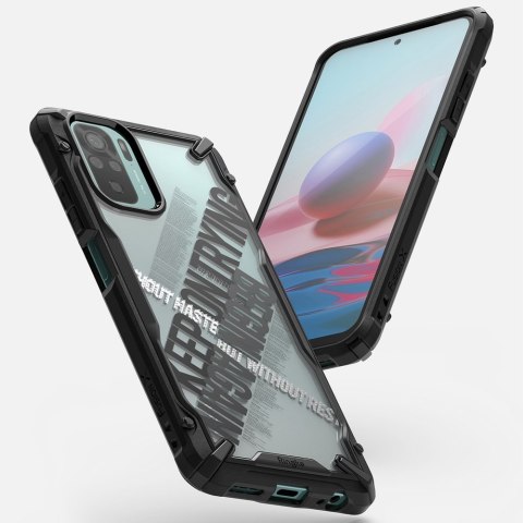 Etui pancerny pokrowiec z ramką Xiaomi Redmi Note 10 / 10S Fusion X Design Cross czarny Etui pancerny pokrowiec z ramką Xiaomi Redmi Note 10 / 10S Fusion X Design Cross czarny