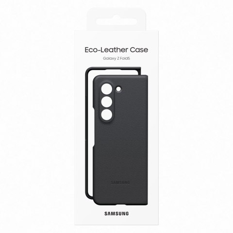 Etui pokrowiec z ekoskóry do Samsung Galaxy Z Fold 5 czarne Etui pokrowiec z ekoskóry do Samsung Galaxy Z Fold 5 czarne