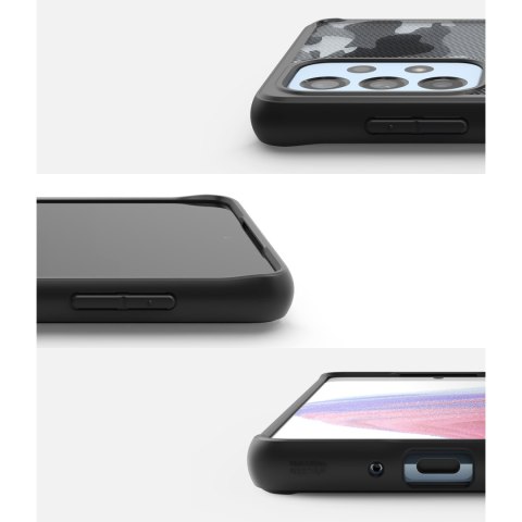 Etui pokrowiec z żelową ramką Galaxy A73 Fusion Matte czarny Etui pokrowiec z żelową ramką Galaxy A73 Fusion Matte czarny