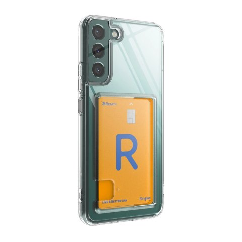 Etui z kieszonką na kartę dokumenty do Galaxy S22+ Fusion Card przezroczysty Etui z kieszonką na kartę dokumenty do Galaxy S22+ Fusion Card przezroczysty