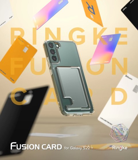 Etui z kieszonką na kartę dokumenty do Galaxy S22+ Fusion Card przezroczysty Etui z kieszonką na kartę dokumenty do Galaxy S22+ Fusion Card przezroczysty
