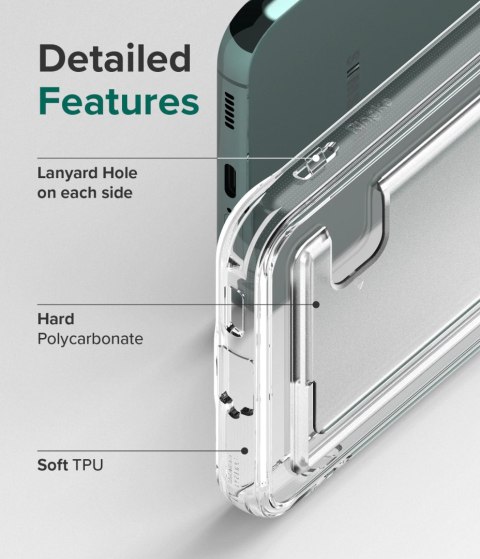 Etui z kieszonką na kartę dokumenty do Galaxy S22+ Fusion Card przezroczysty Etui z kieszonką na kartę dokumenty do Galaxy S22+ Fusion Card przezroczysty