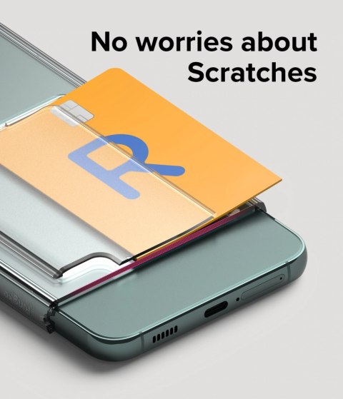 Etui z kieszonką na kartę dokumenty do Galaxy S22+ Fusion Card przezroczysty Etui z kieszonką na kartę dokumenty do Galaxy S22+ Fusion Card przezroczysty