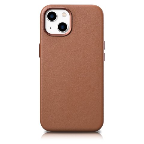 Pokrowiec etui z naturalnej skóry do iPhone 14 Plus MagSafe Case Leather brązowy Pokrowiec etui z naturalnej skóry do iPhone 14 Plus MagSafe Case Leather brązowy