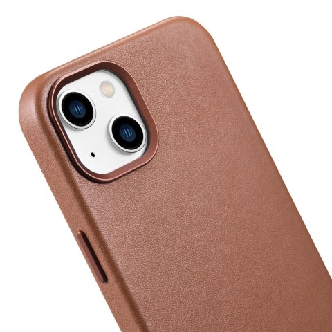 Pokrowiec etui z naturalnej skóry do iPhone 14 Plus MagSafe Case Leather brązowy Pokrowiec etui z naturalnej skóry do iPhone 14 Plus MagSafe Case Leather brązowy