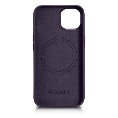 Pokrowiec etui z naturalnej skóry do iPhone 14 Plus MagSafe Case Leather ciemnofioletowy Pokrowiec etui z naturalnej skóry do iPhone 14 Plus MagSafe Case Leather ciemnofioletowy