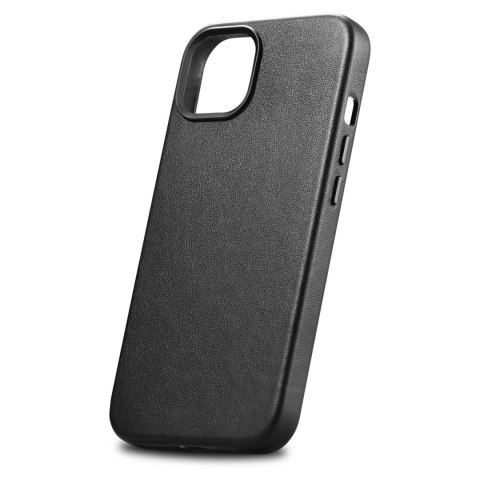 Pokrowiec etui z naturalnej skóry do iPhone 14 Plus MagSafe Case Leather czarny Pokrowiec etui z naturalnej skóry do iPhone 14 Plus MagSafe Case Leather czarny