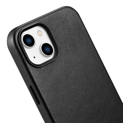 Pokrowiec etui z naturalnej skóry do iPhone 14 Plus MagSafe Case Leather czarny Pokrowiec etui z naturalnej skóry do iPhone 14 Plus MagSafe Case Leather czarny