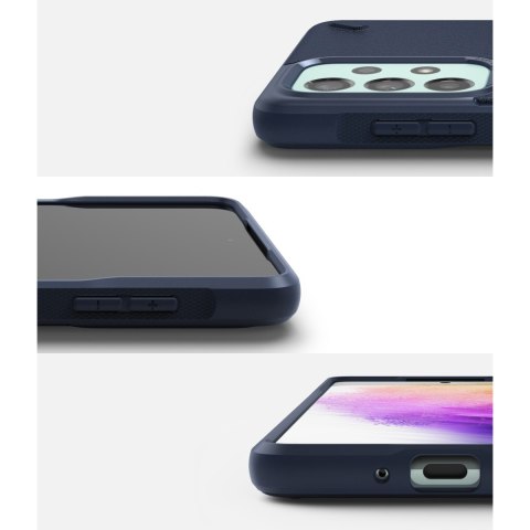 Wytrzymałe i elastyczne etui pokrowiec Galaxy A73 Onyx granatowy Wytrzymałe i elastyczne etui pokrowiec Galaxy A73 Onyx granatowy