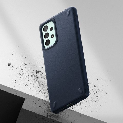 Wytrzymałe i elastyczne etui pokrowiec Galaxy A73 Onyx granatowy Wytrzymałe i elastyczne etui pokrowiec Galaxy A73 Onyx granatowy