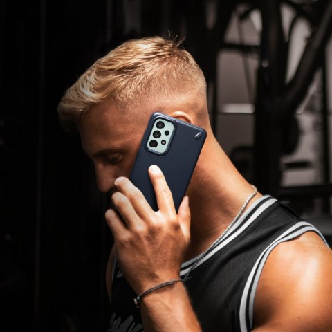 Wytrzymałe i elastyczne etui pokrowiec Galaxy A73 Onyx granatowy Wytrzymałe i elastyczne etui pokrowiec Galaxy A73 Onyx granatowy