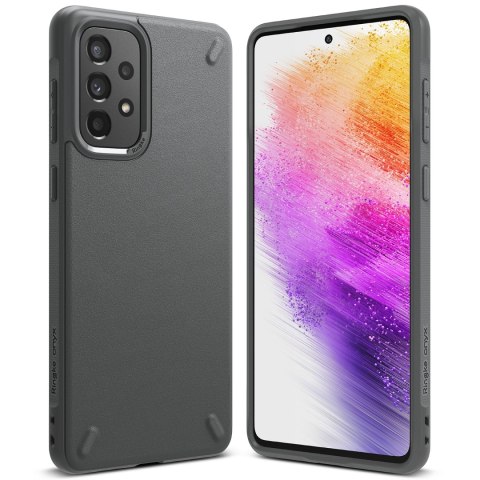 Wytrzymałe i elastyczne etui pokrowiec Galaxy A73 Onyx szary Wytrzymałe i elastyczne etui pokrowiec Galaxy A73 Onyx szary
