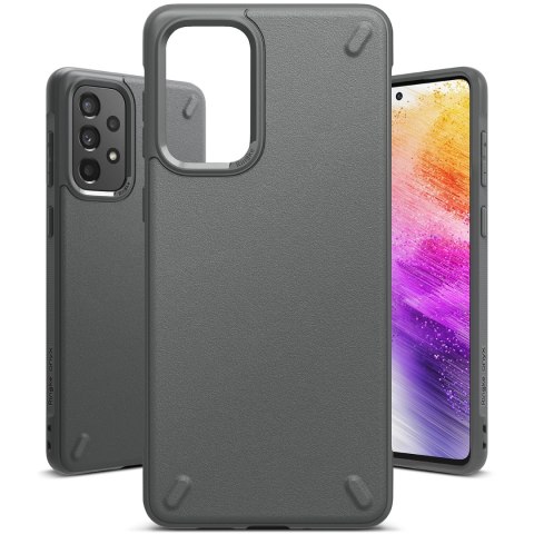 Wytrzymałe i elastyczne etui pokrowiec Galaxy A73 Onyx szary Wytrzymałe i elastyczne etui pokrowiec Galaxy A73 Onyx szary