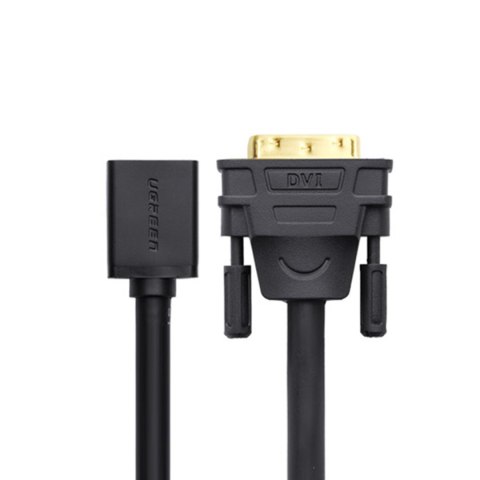 Adapter przejściówka z HDMI (żeński) do DVI (męski) 0.15m czarny Adapter przejściówka z HDMI (żeński) do DVI (męski) 0.15m czarny