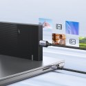 Kabel przewód USB-C - micro USB-B 3.0 3A 0.5m szary