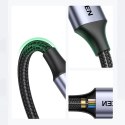 Kabel przewód USB-C - micro USB-B 3.0 3A 0.5m szary