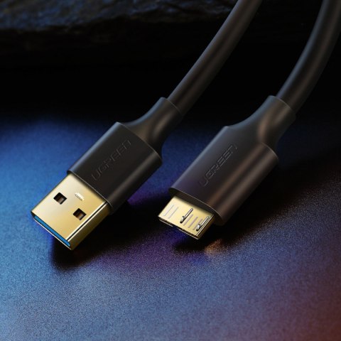 Kabel przewód do dysku USB-A 3.0 - Micro USB-B SuperSpeed 5Gb/s 1m czarny Kabel przewód do dysku USB-A 3.0 - Micro USB-B SuperSpeed 5Gb/s 1m czarny