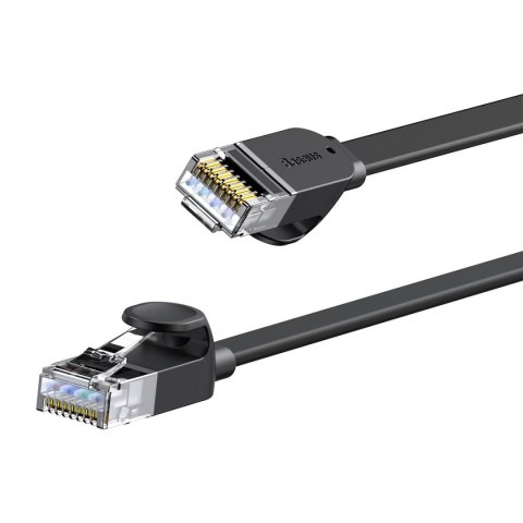 Kabel sieciowy płaski Patchcord RJ45 Speed Six 1000Mbps 2m - czarny Kabel sieciowy płaski Patchcord RJ45 Speed Six 1000Mbps 2m - czarny