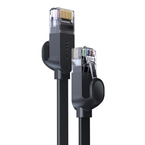 Kabel sieciowy płaski Patchcord RJ45 Speed Six 1000Mbps 2m - czarny Kabel sieciowy płaski Patchcord RJ45 Speed Six 1000Mbps 2m - czarny