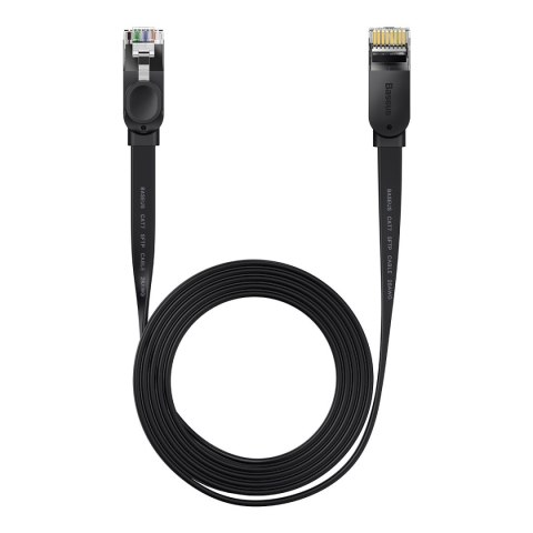 Kabel sieciowy płaski Patchcord RJ45 Speed Six 1000Mbps 2m - czarny Kabel sieciowy płaski Patchcord RJ45 Speed Six 1000Mbps 2m - czarny