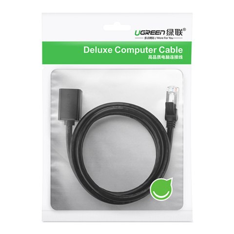 Przedłużacz kabla sieciowego F/UTP Ethernet RJ45 Cat. 6 1000Mb/s 1m czarny Przedłużacz kabla sieciowego F/UTP Ethernet RJ45 Cat. 6 1000Mb/s 1m czarny