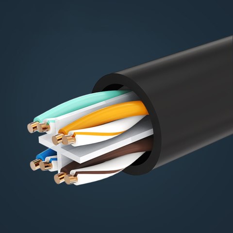 Przedłużacz kabla sieciowego F/UTP Ethernet RJ45 Cat. 6 1000Mb/s 1m czarny Przedłużacz kabla sieciowego F/UTP Ethernet RJ45 Cat. 6 1000Mb/s 1m czarny