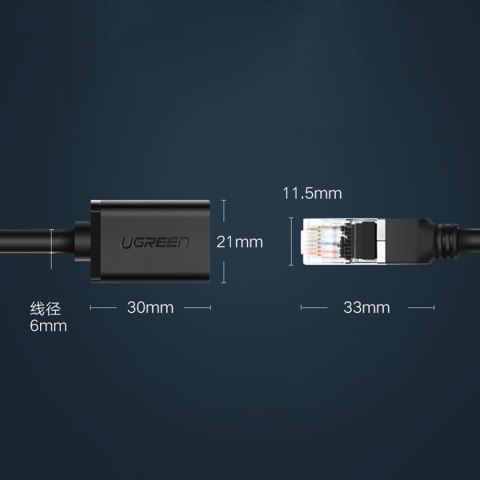 Przedłużacz kabla sieciowego F/UTP Ethernet RJ45 Cat. 6 1000Mb/s 1m czarny Przedłużacz kabla sieciowego F/UTP Ethernet RJ45 Cat. 6 1000Mb/s 1m czarny