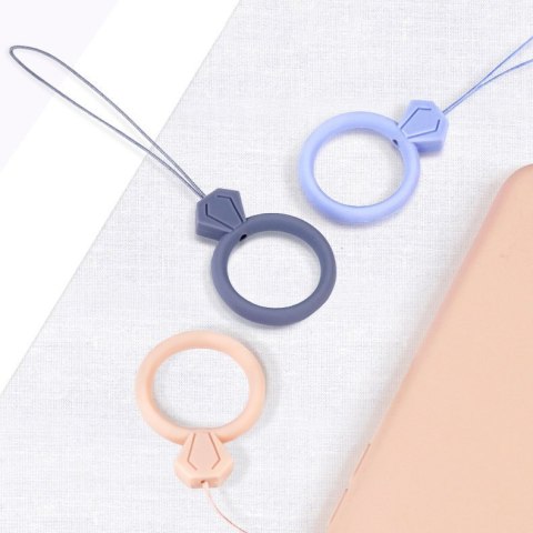 Silikonowa smycz do telefonu zawieszka diament ring na palec miętowy Silikonowa smycz do telefonu zawieszka diament ring na palec miętowy