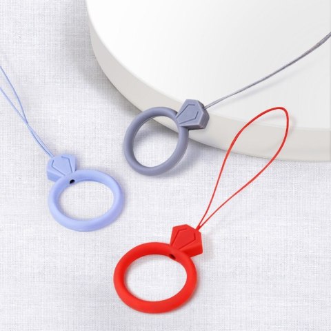 Silikonowa smycz do telefonu zawieszka diament ring na palec miętowy Silikonowa smycz do telefonu zawieszka diament ring na palec miętowy