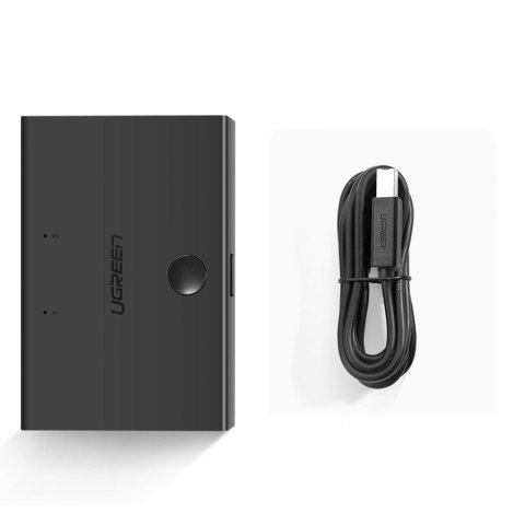 Switch adapter przełącznik przejściówka 2x USB-B - USB-A - czarny Switch adapter przełącznik przejściówka 2x USB-B - USB-A - czarny