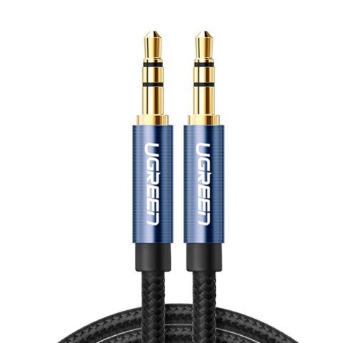 Wytrzymały kabel przewód audio AUX w oplocie minijack 3.5 mm 3m niebieski Wytrzymały kabel przewód audio AUX w oplocie minijack 3.5 mm 3m niebieski