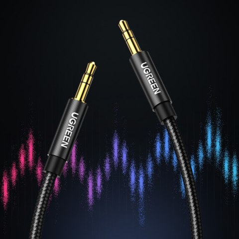 Wytrzymały kabel przewód audio AUX w oplocie minijack 3.5 mm 3m niebieski Wytrzymały kabel przewód audio AUX w oplocie minijack 3.5 mm 3m niebieski