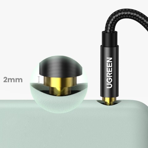 Wytrzymały kabel przewód audio AUX w oplocie minijack 3.5 mm 3m niebieski Wytrzymały kabel przewód audio AUX w oplocie minijack 3.5 mm 3m niebieski